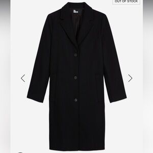 The Kooples New Wool Felton Coat Size 38 (M) in Black